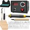 LH30-1 wood burning tool,wood burning kit pen 25~750℃,professional wood burning kit,with digital thermometer temperature adjustable temperature,1 wood burning pens, 30 pen tips(LH30-1A pen)